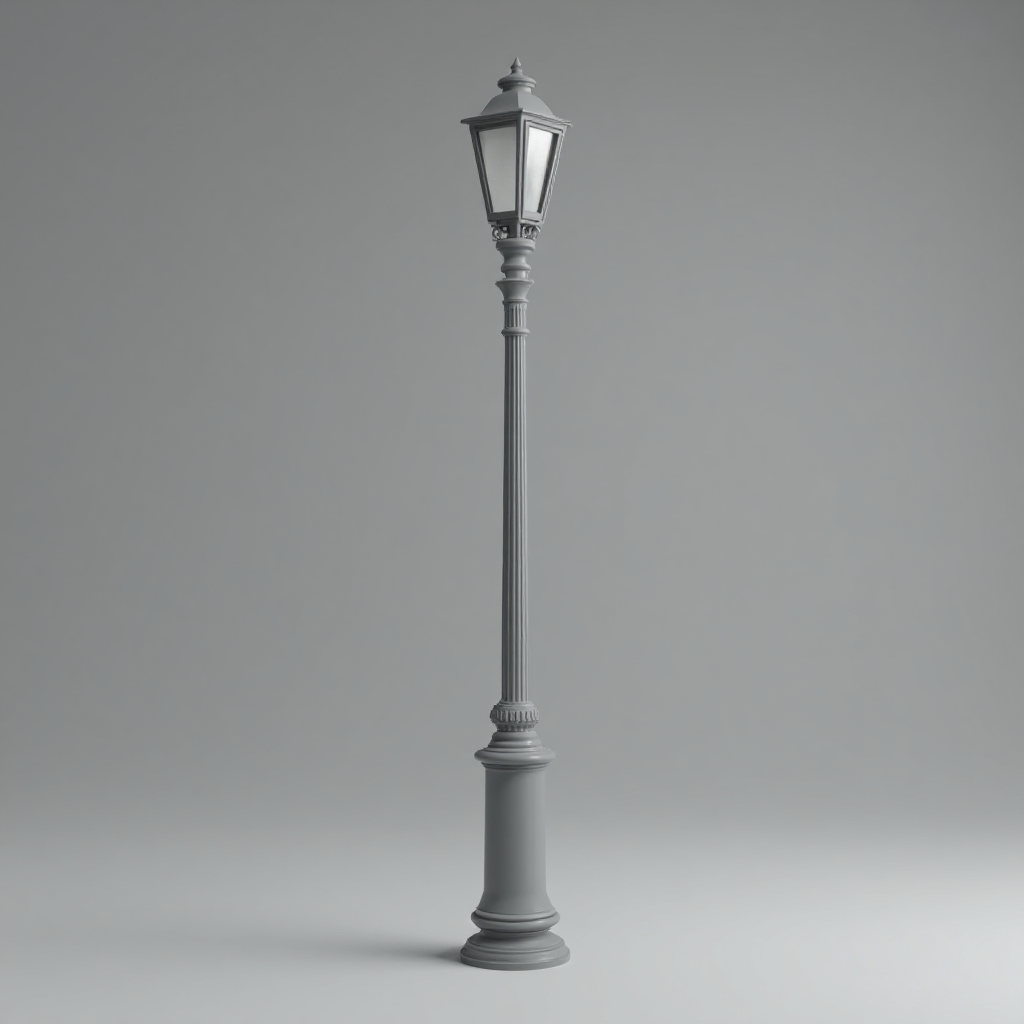Victorian Gaslight Pole free 3D printable STL