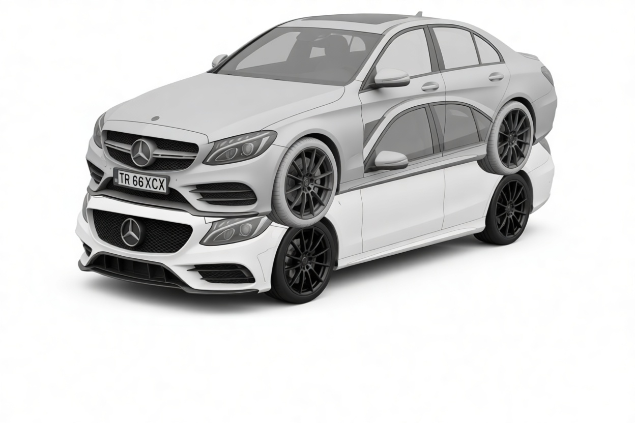 Mercedes-Benz C-Class Sedan Model free 3D printable STL