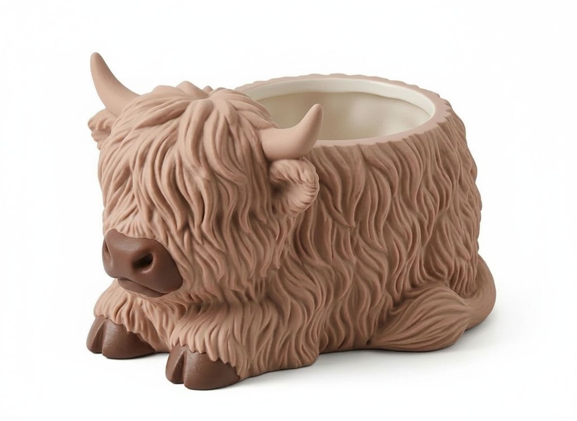 Highland Cattle Planter free 3D printable STL