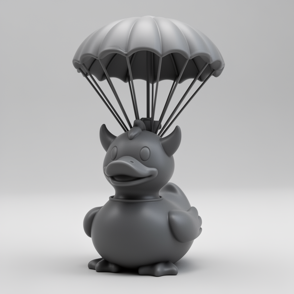 Rubber Devil Duck Figurine free 3D printable STL