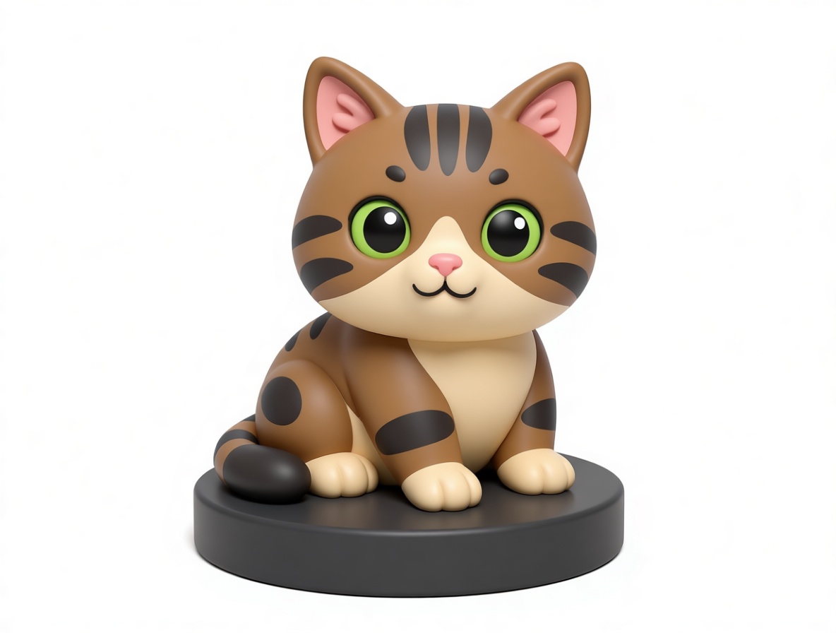 Tabby Cat Figurine free 3D printable STL