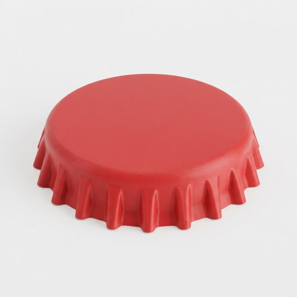Red Bottle Cap Model free 3D printable STL