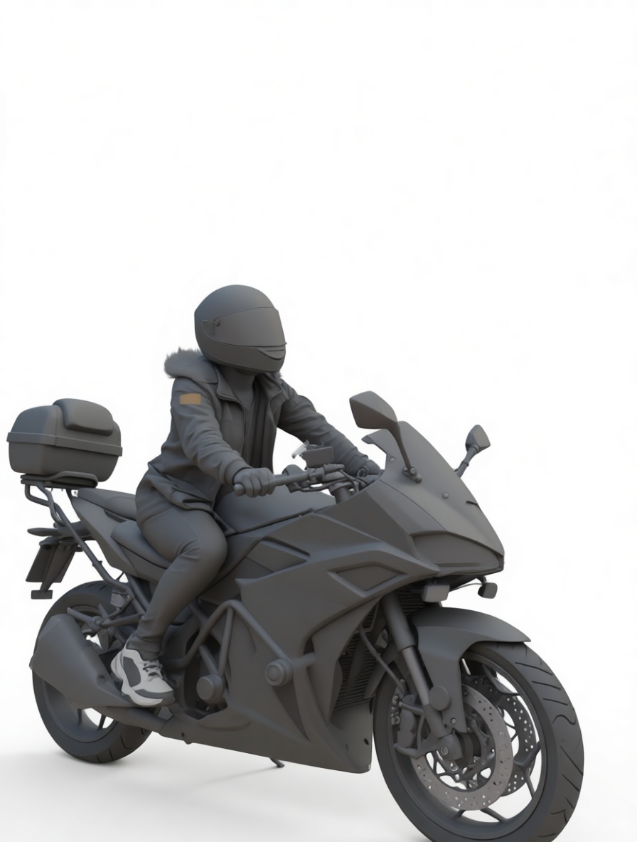 Sportbike Rider Figurine free 3D printable STL