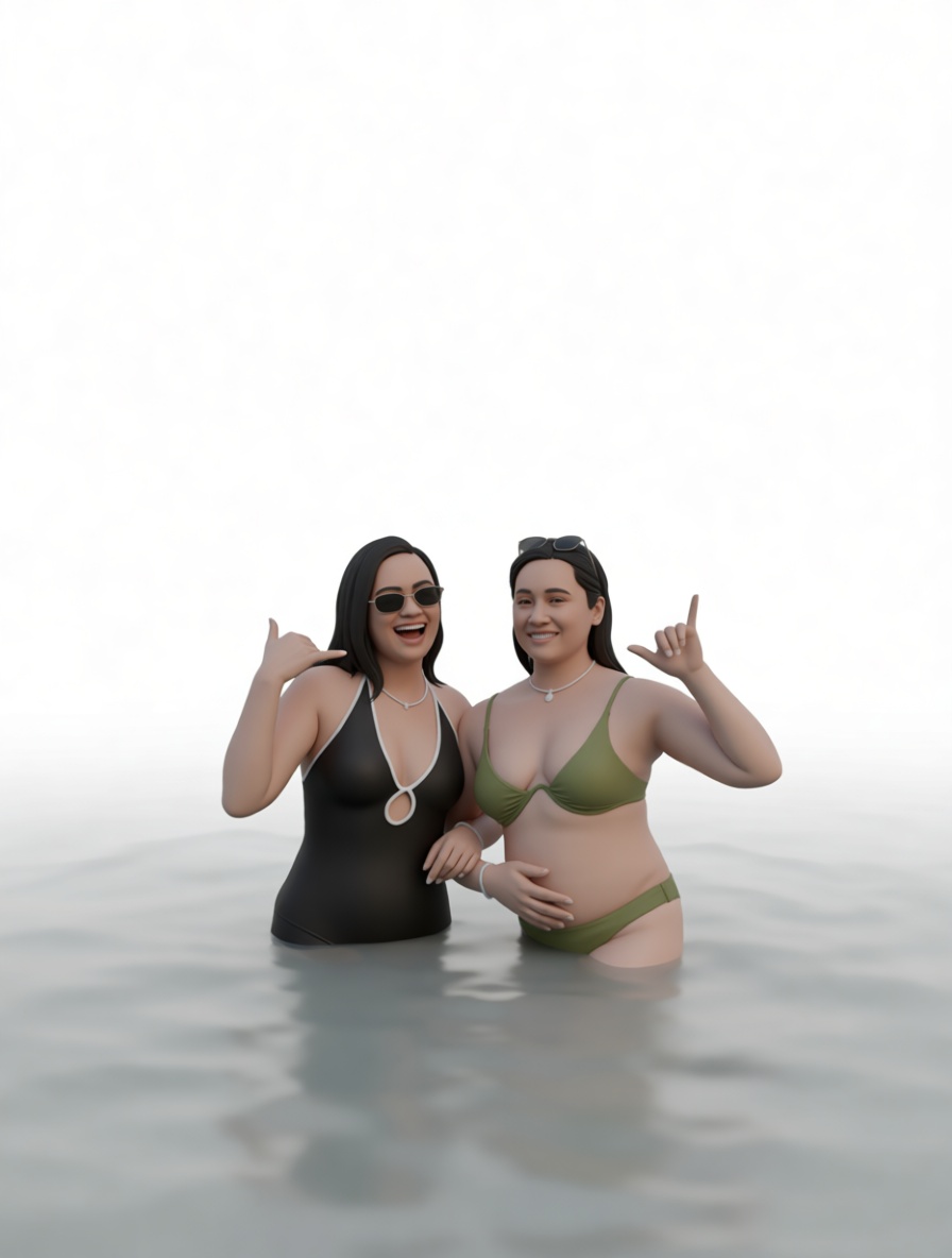 Women in Swimsuits Figurine free 3D printable STL