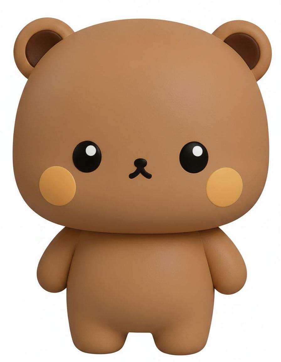 Cute Bear Figurine free 3D printable STL