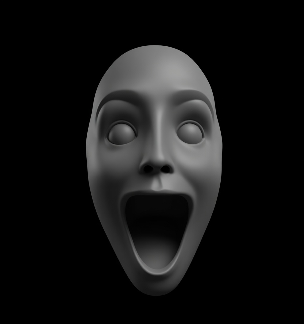 Screaming Face Mask free 3D printable STL