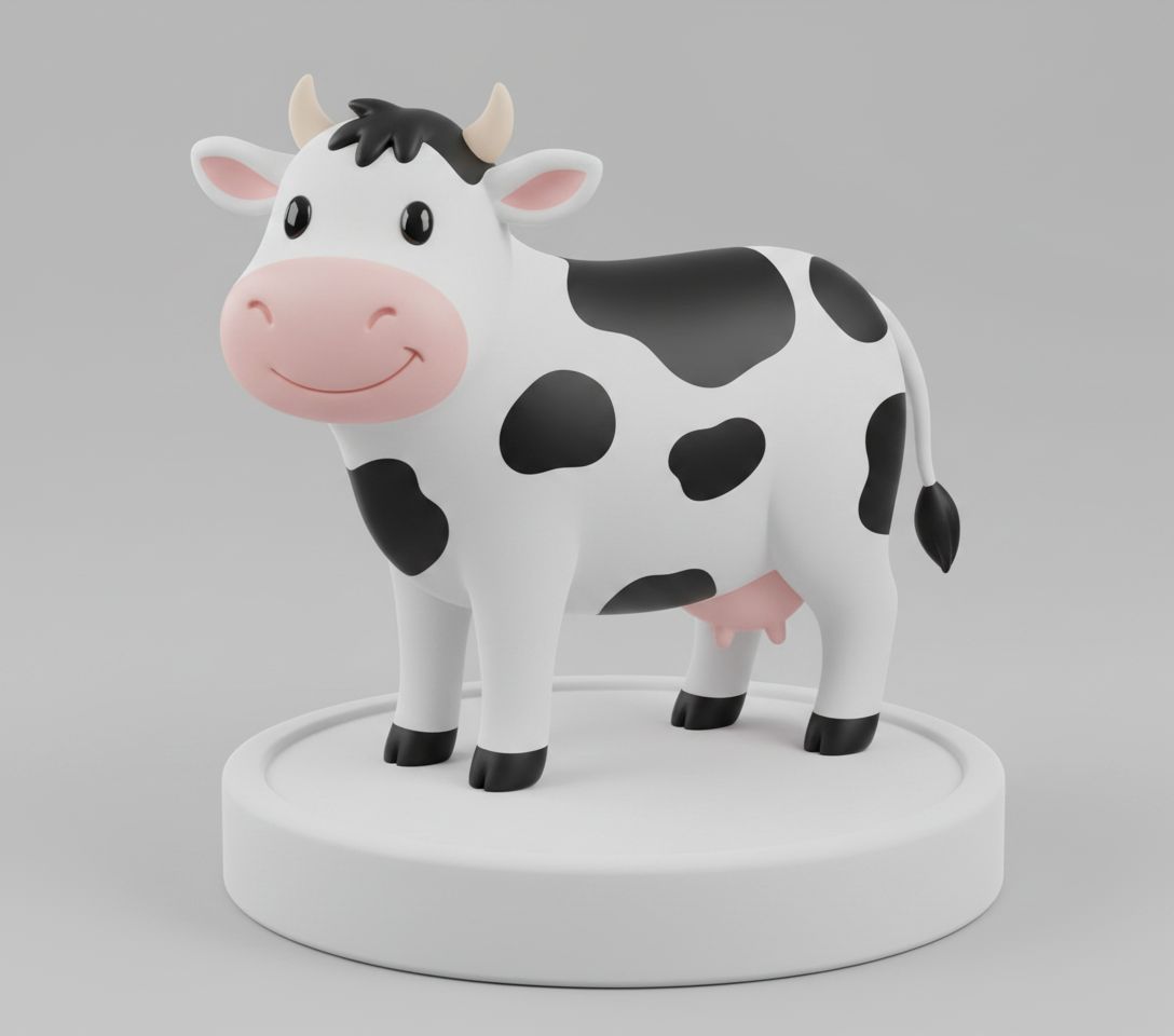 Holstein Cow Figurine free 3D printable STL
