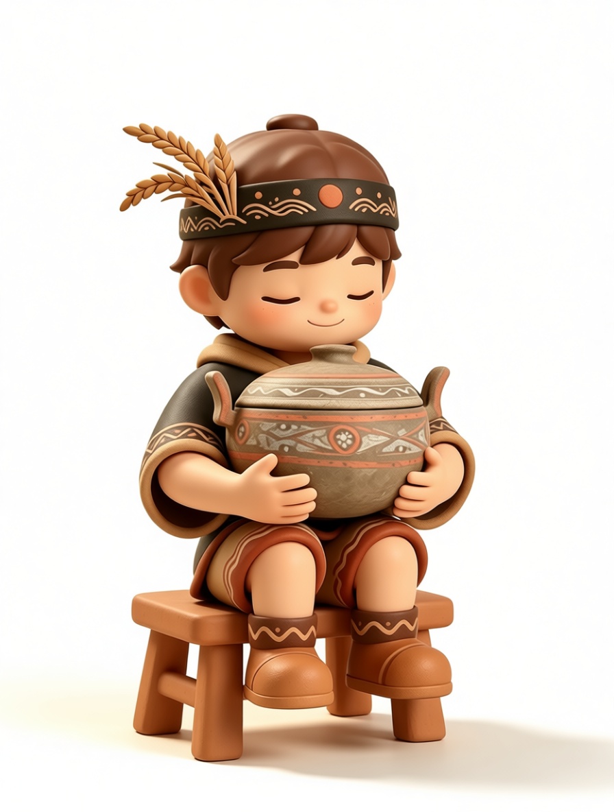 Native Boy Figurine free 3D printable STL