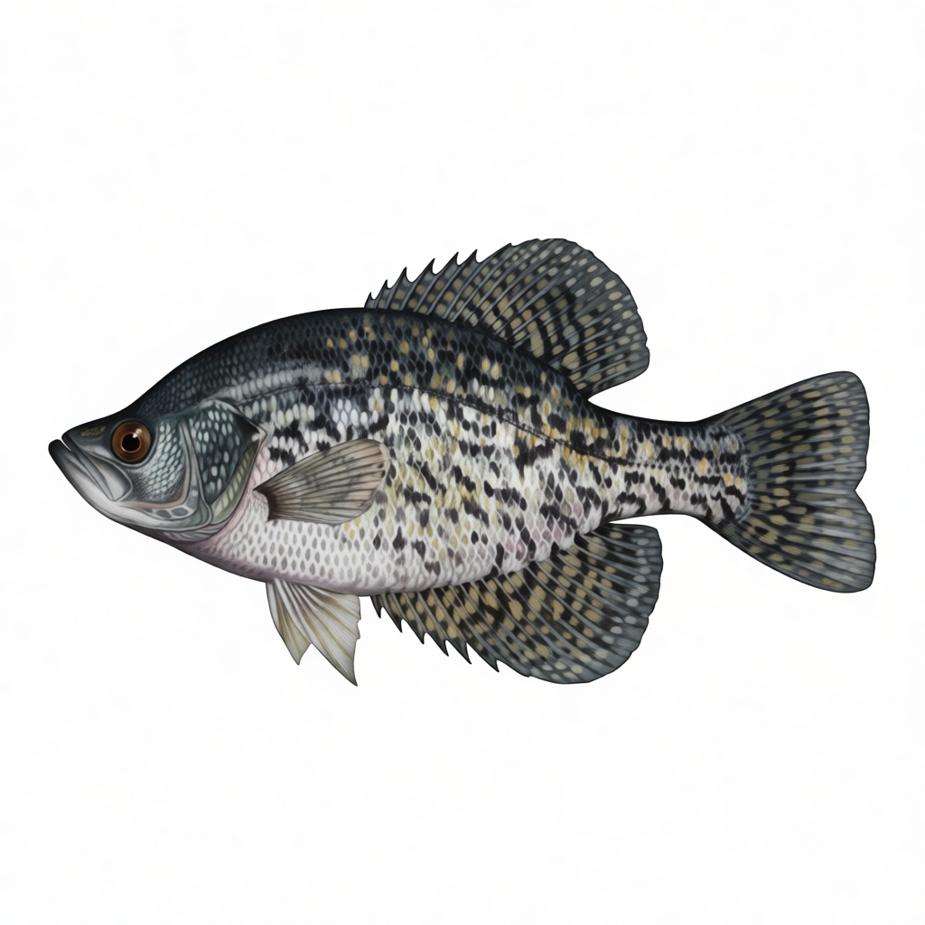 Black Crappie Figurine free 3D printable STL