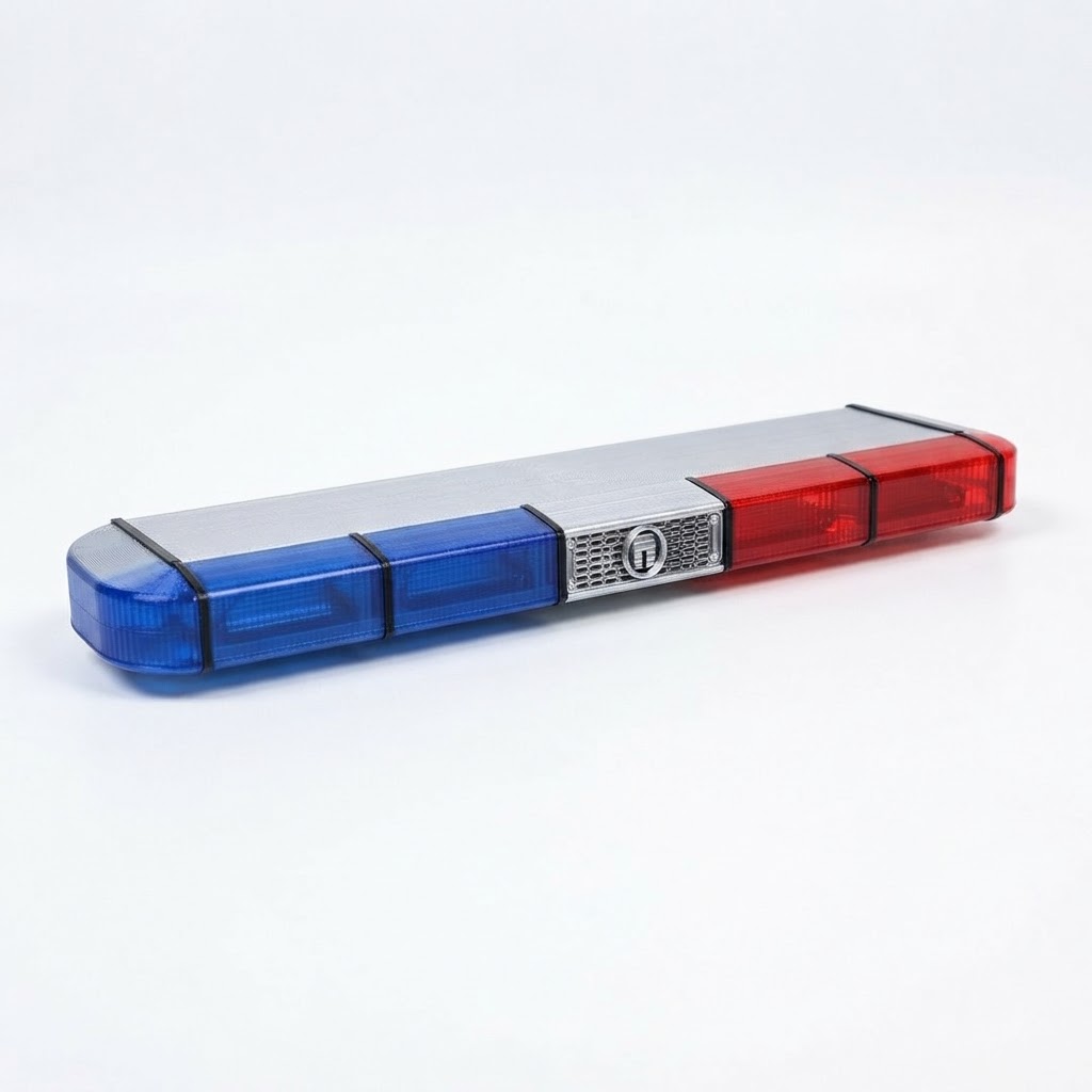 Police Light Bar Model free 3D printable STL