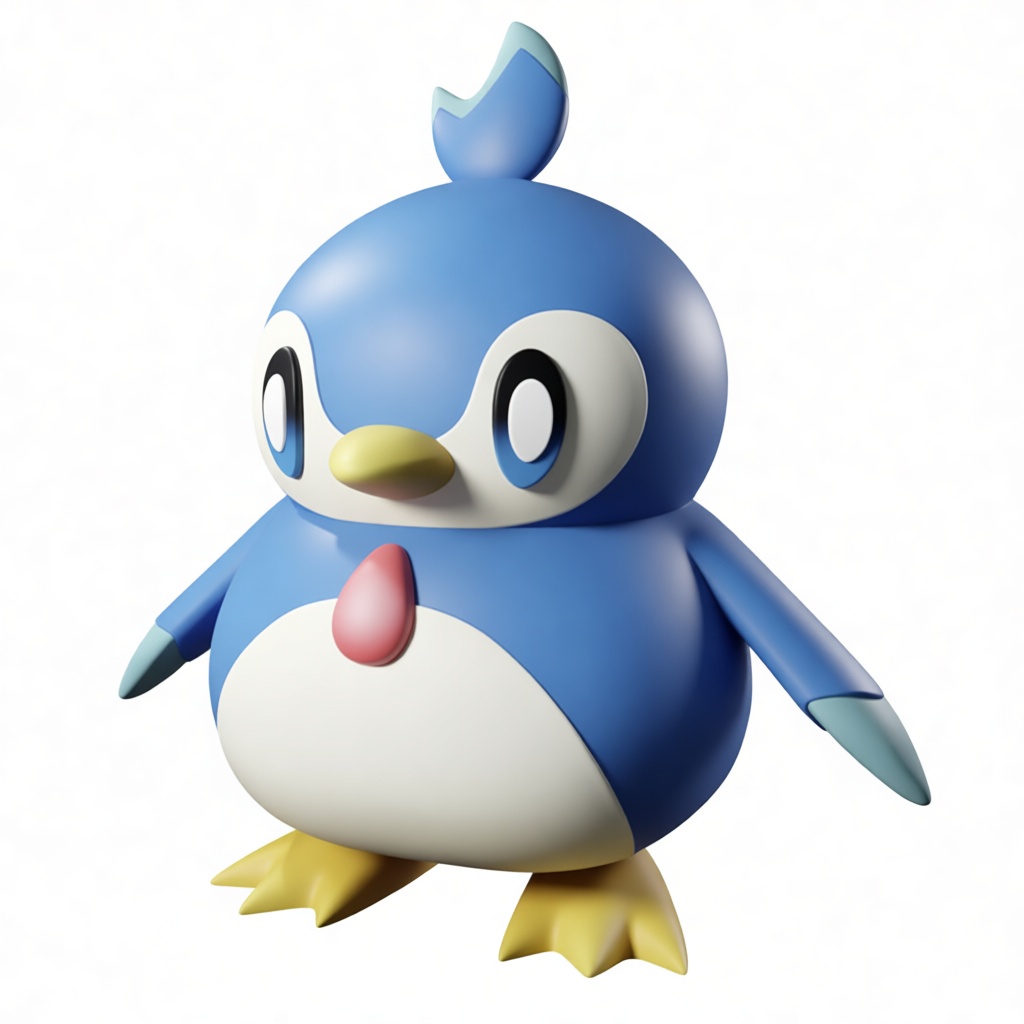 Piplup Pokémon Figurine free 3D printable STL