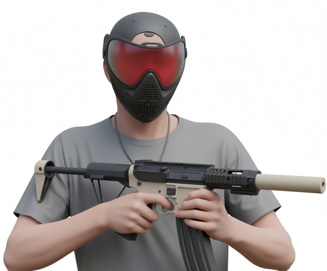 Paintball Player Figurine free 3D printable STL
