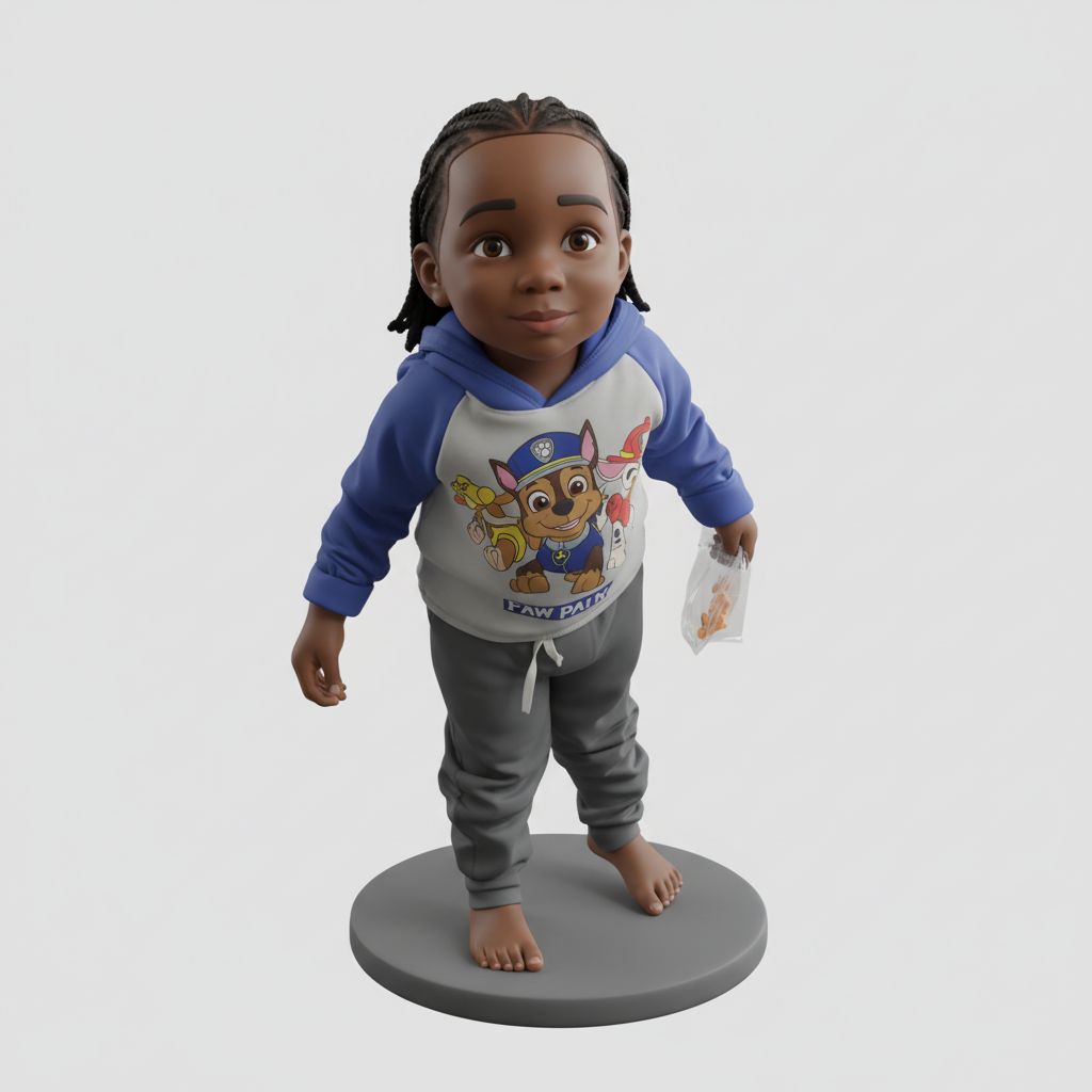 Child Holding Snacks Figurine free 3D printable STL