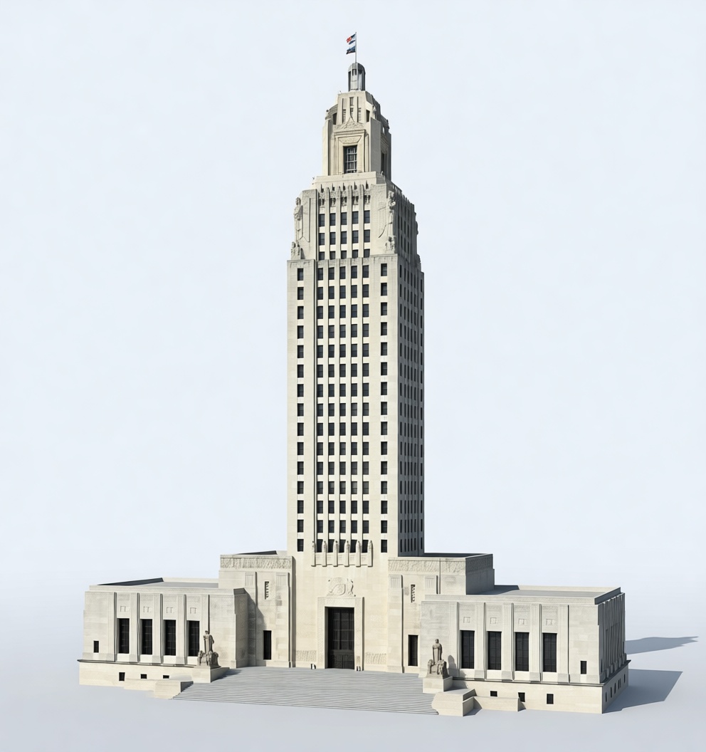 Louisiana State Capitol Model free 3D printable STL