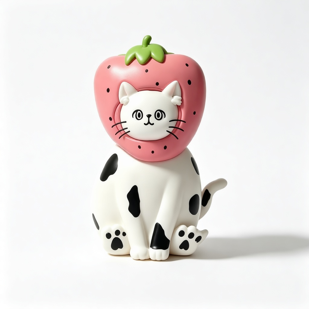 Cat with Strawberry Hood Figurine free 3D printable STL