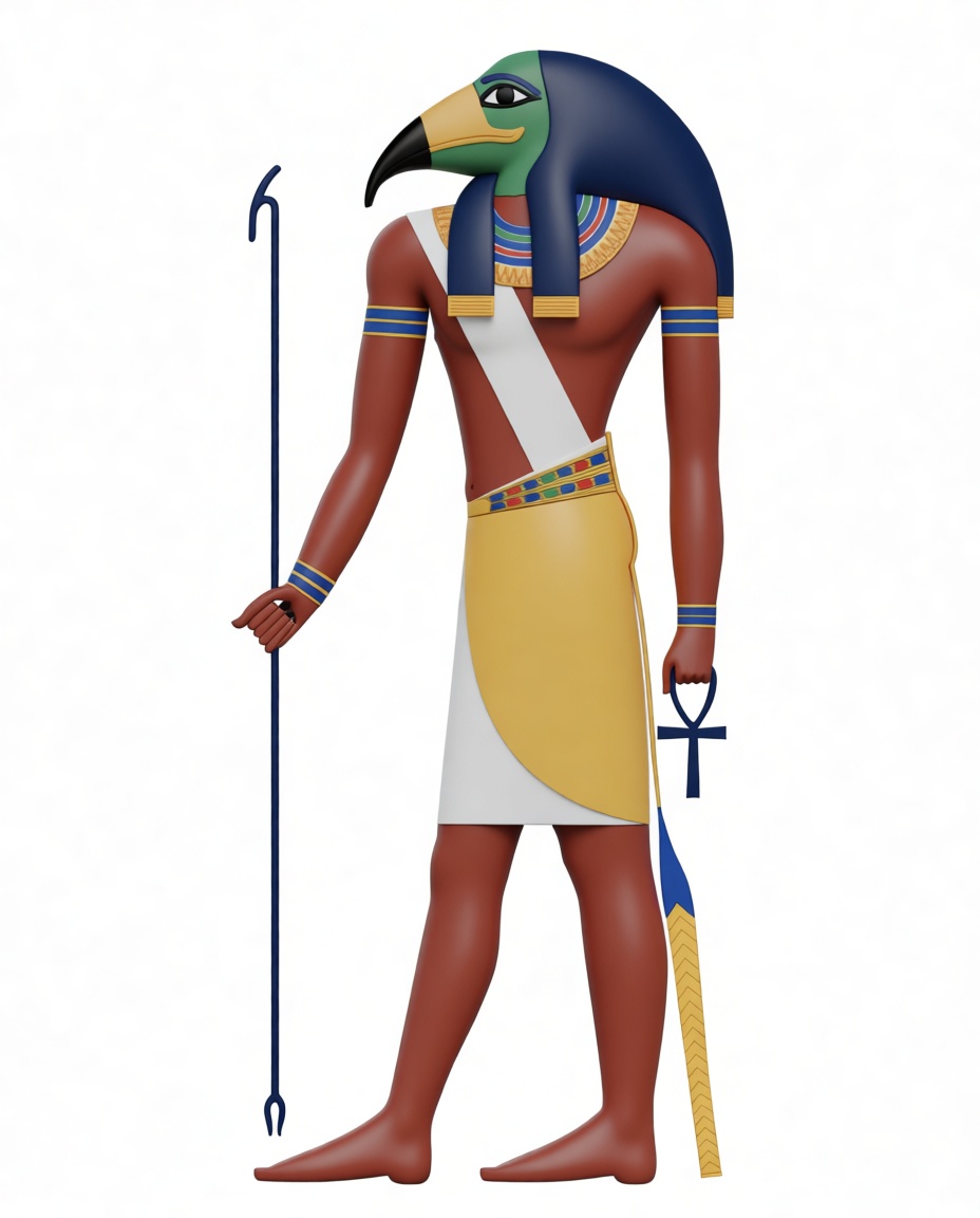 Thoth Egyptian God Statue free 3D printable STL