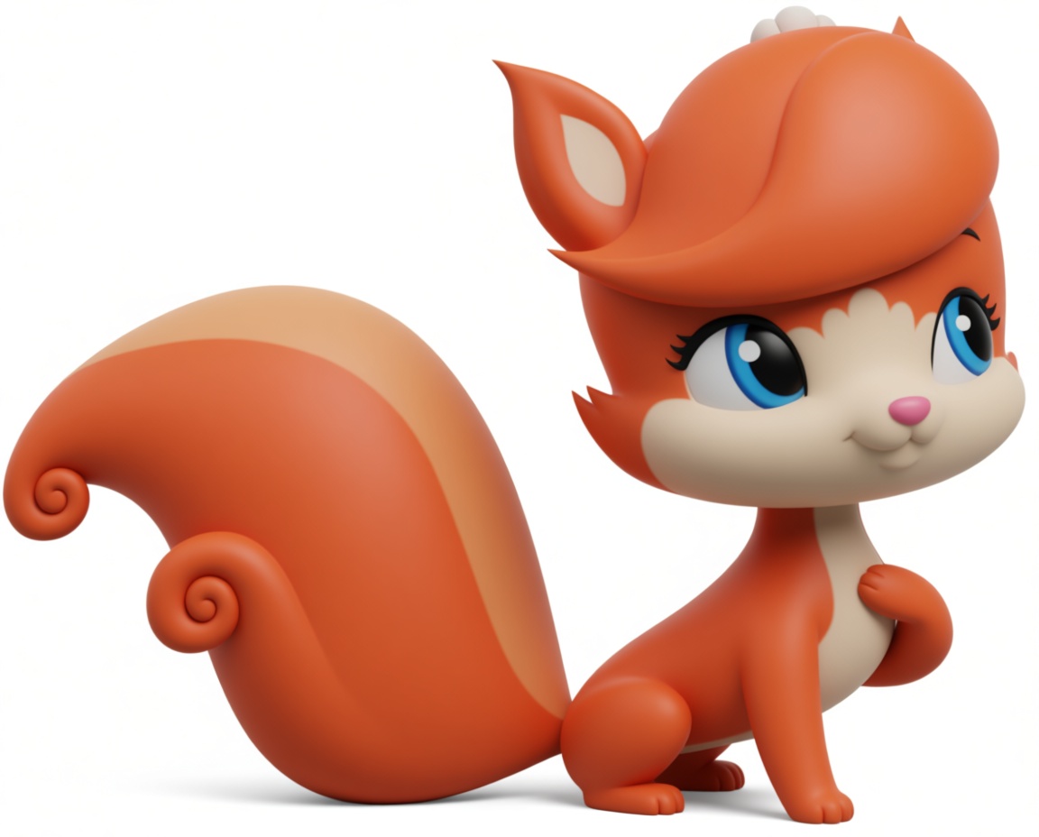 Cartoon Squirrel Figurine free 3D printable STL