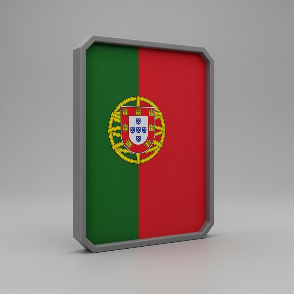 Portugal Flag Rectangle free 3D printable STL