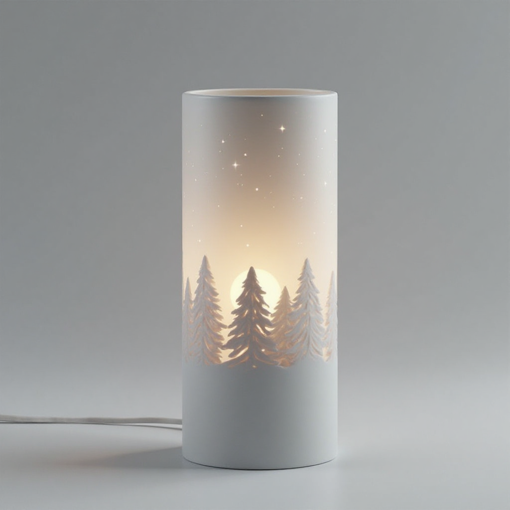 Northern Lights Cylinder Lamp free 3D printable STL