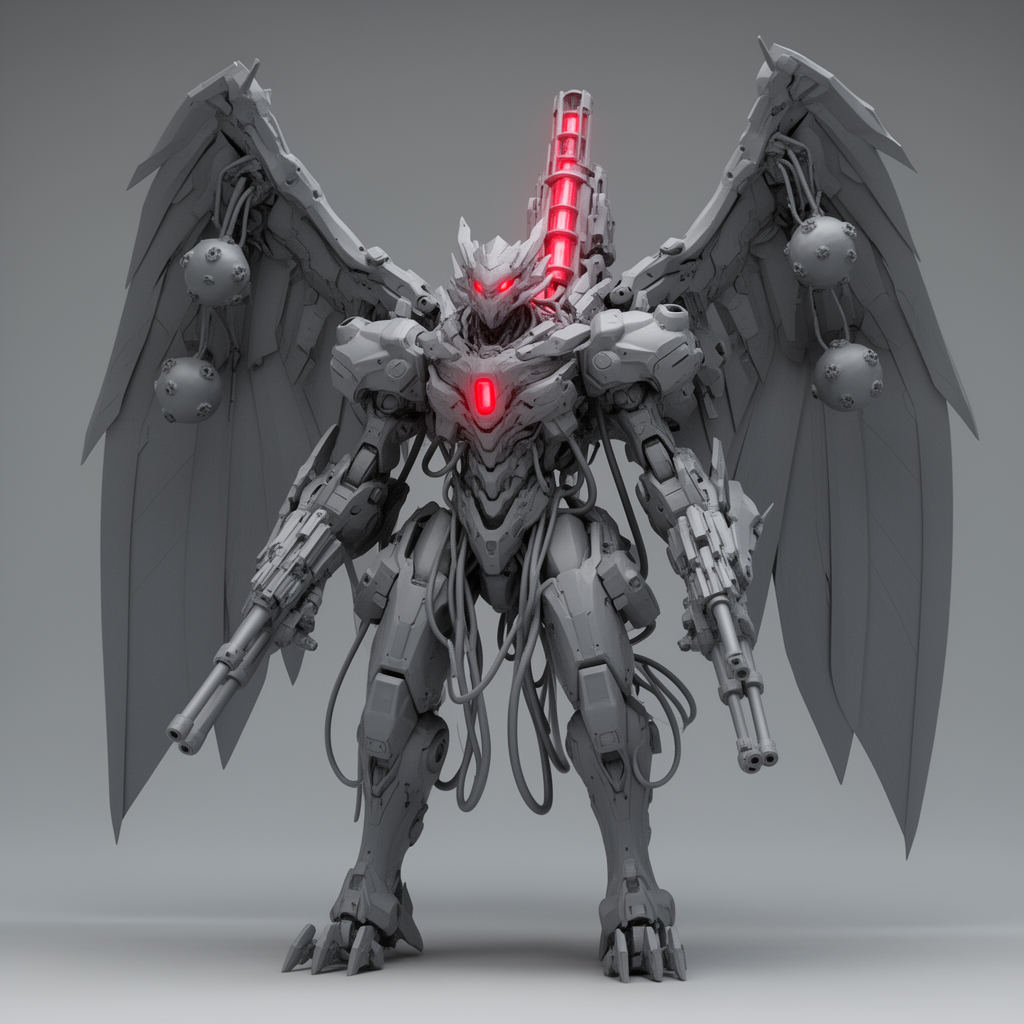 Chrome Harpy Mech Figurine free 3D printable STL