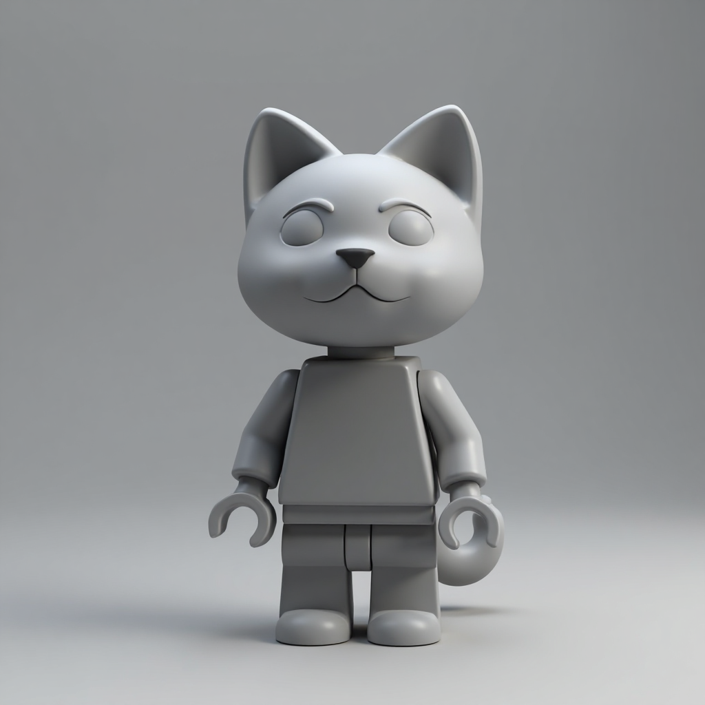 Lego Cute Cat Figurine free 3D printable STL