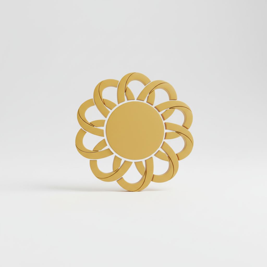 Stylish Golden Flower free 3D printable STL