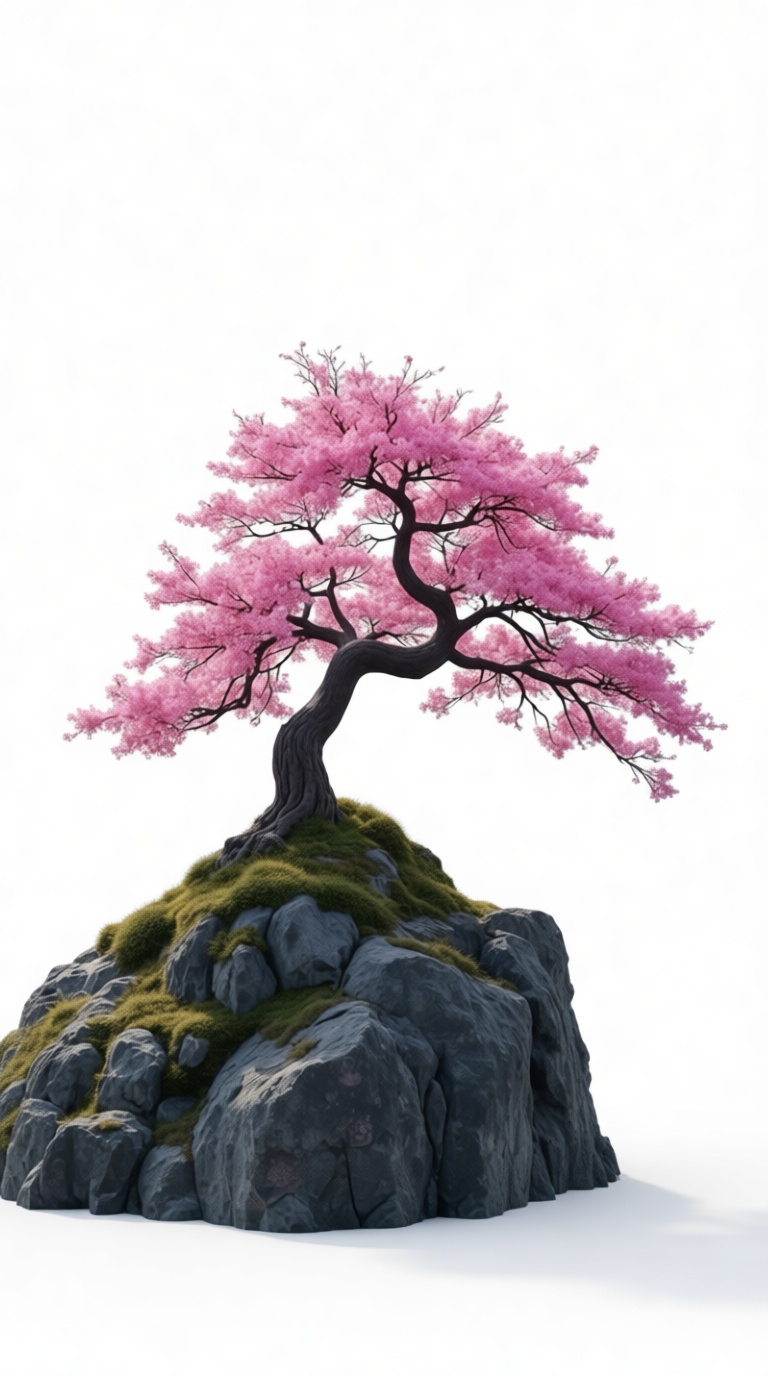 Cherry Blossom Tree Model free 3D printable STL