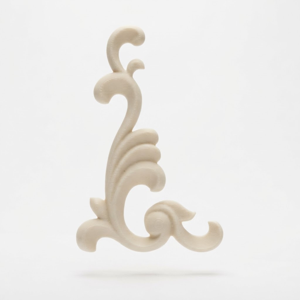 Baroque Scroll Ornament free 3D printable STL