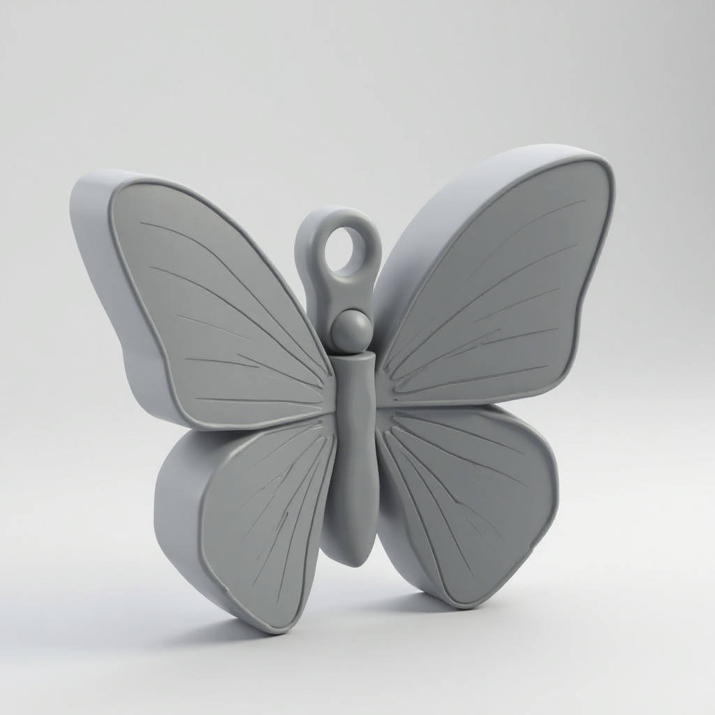 Butterfly Keychain Model free 3D printable STL
