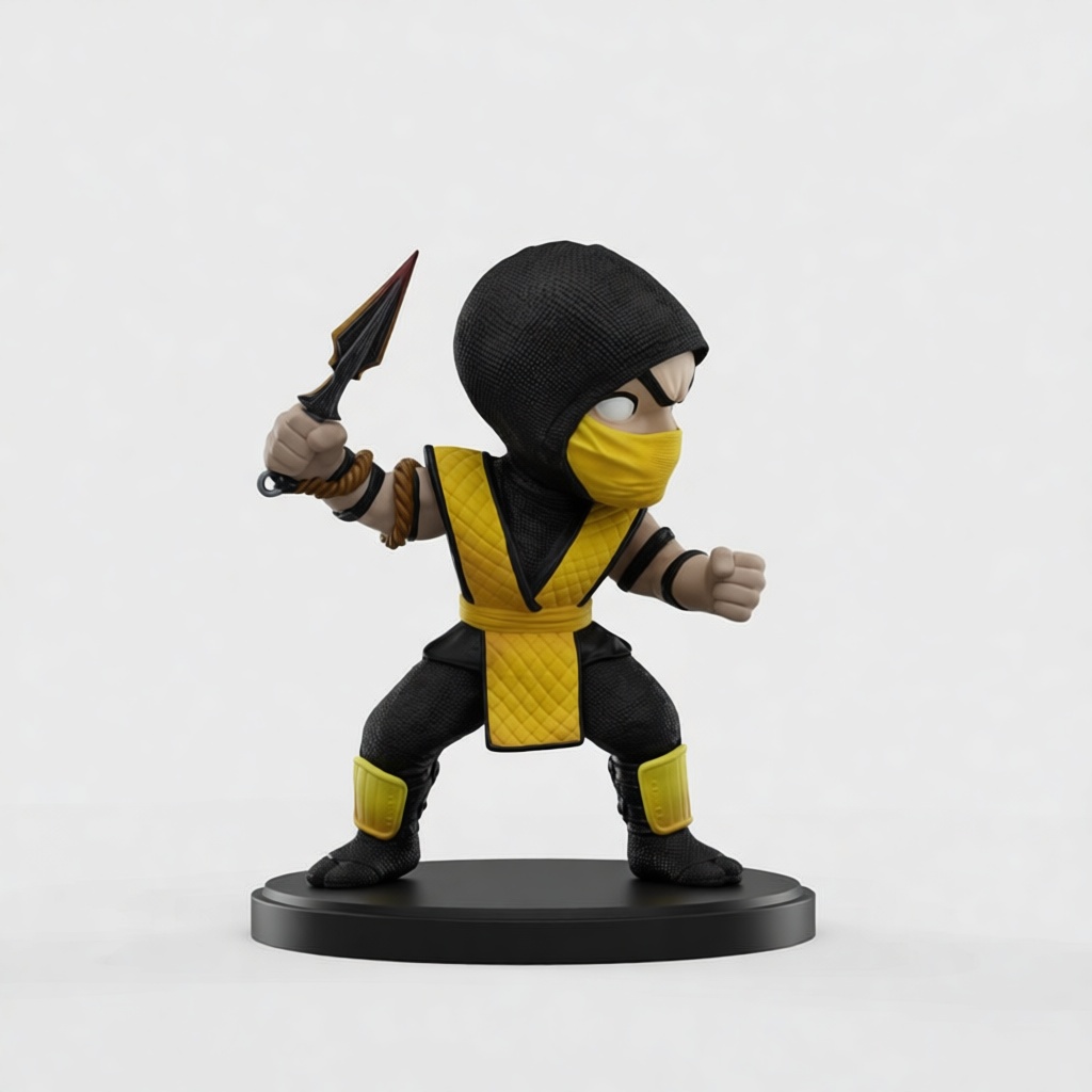 Scorpion Mortal Kombat Figurine free 3D printable STL
