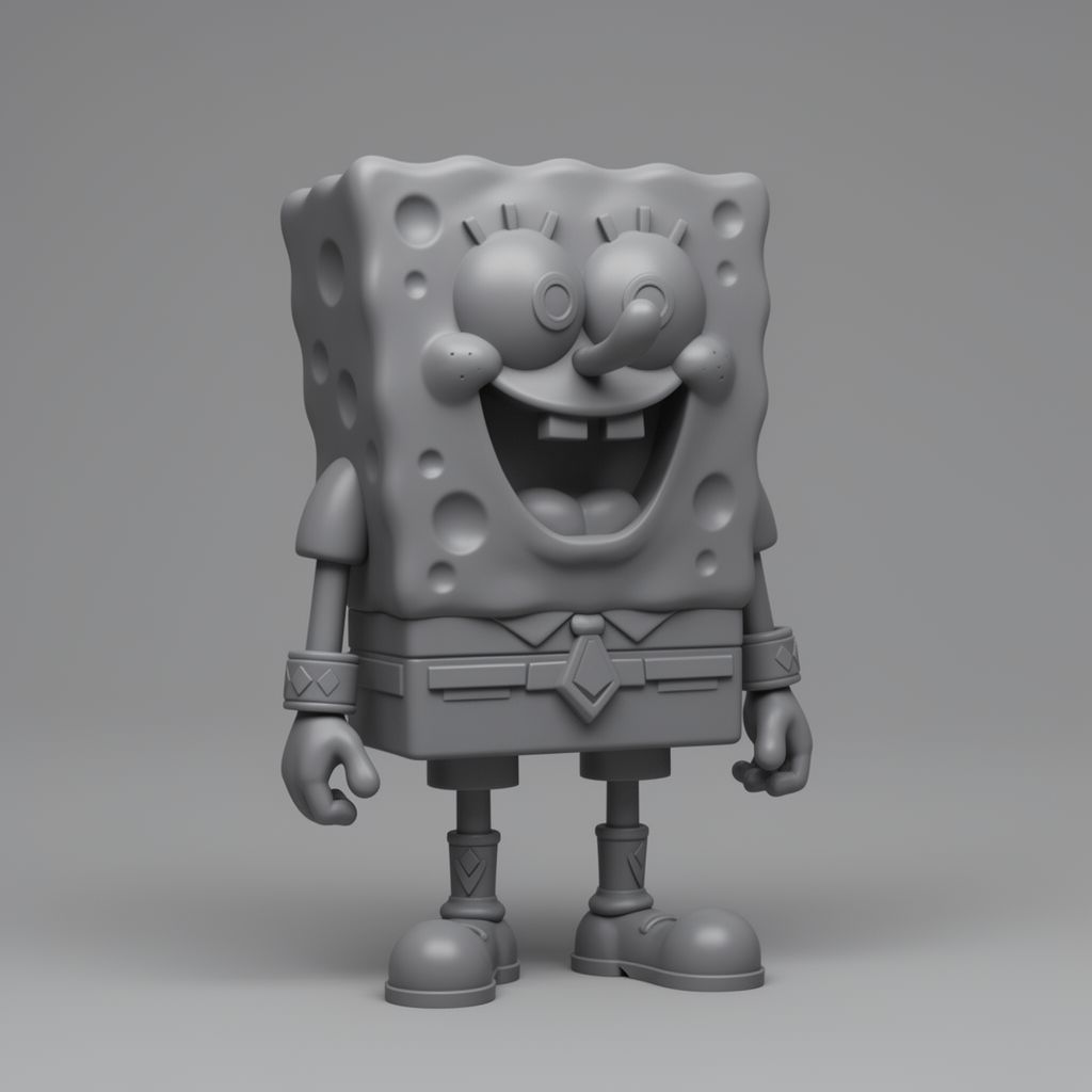 SpongeBob Power Ranger Figurine free 3D printable STL