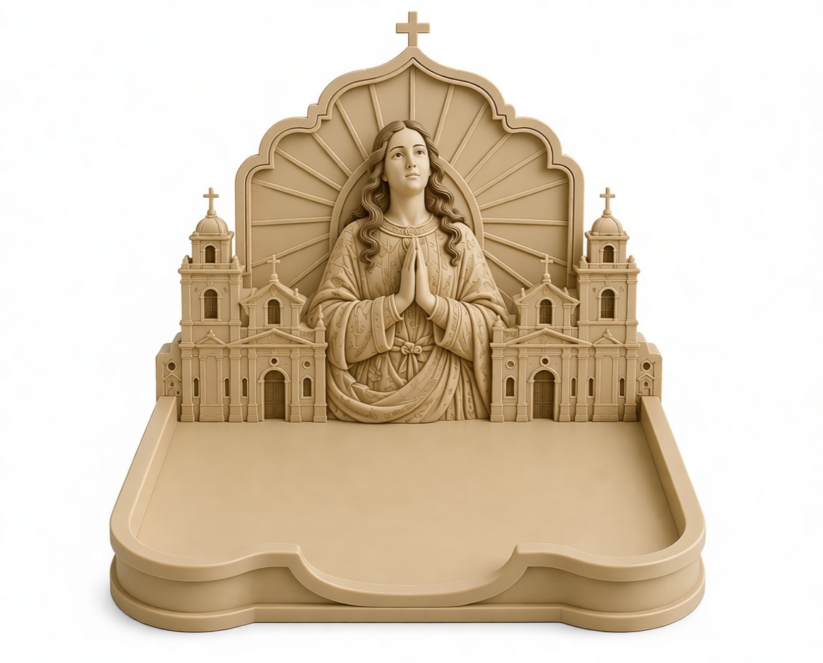 Virgen de Guadalupe Shrine free 3D printable STL