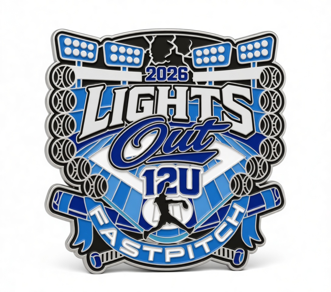 Lights Out Fastpitch Badge free 3D printable STL