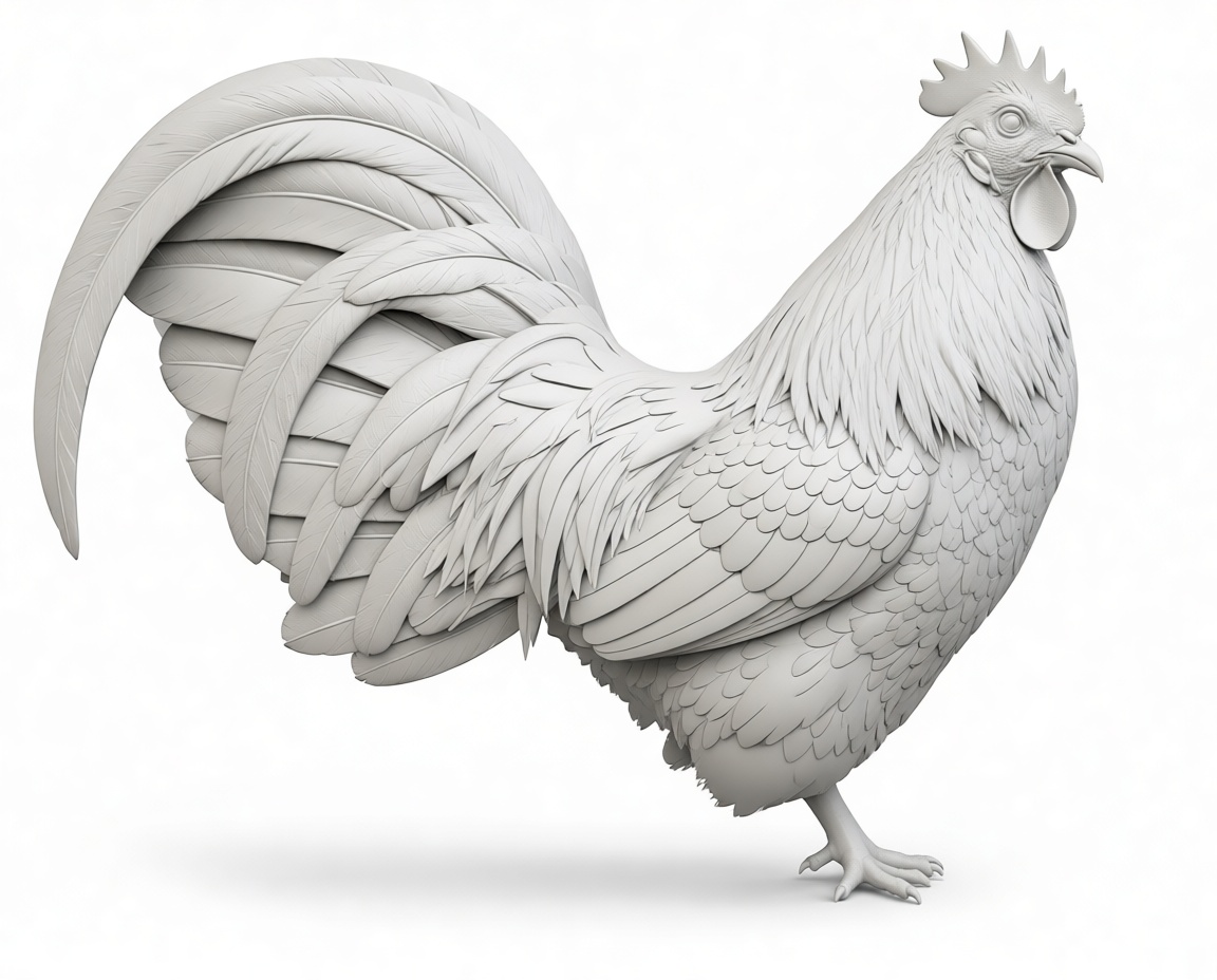 Rooster Figurine free 3D printable STL