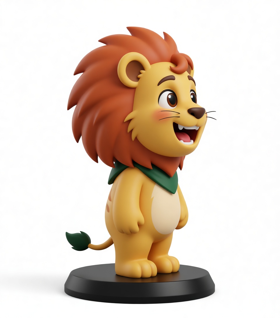 Cartoon Lion Figurine free 3D printable STL