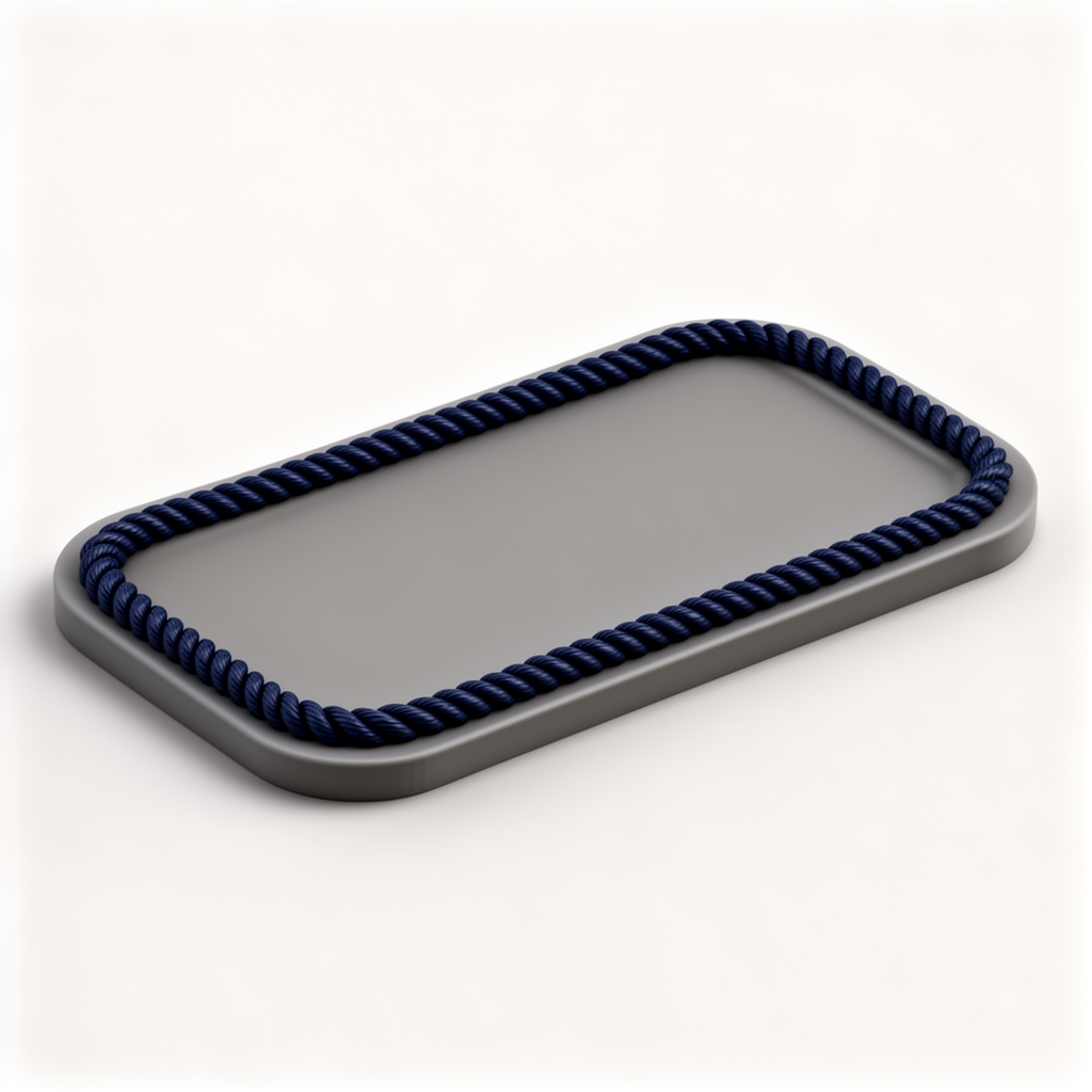 Navy Rope Edge Plate free 3D printable STL