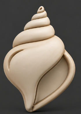 Conch Sea Shell Sculpture free 3D printable STL