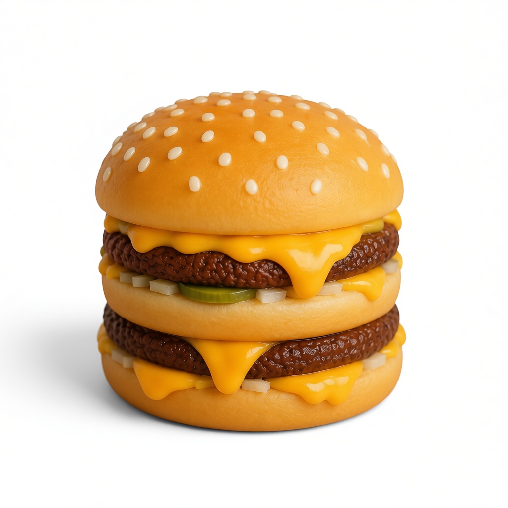 Double Cheeseburger Model free 3D printable STL