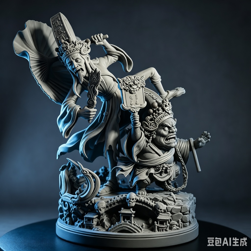 Chinese Taoist Guardian Statue free 3D printable STL