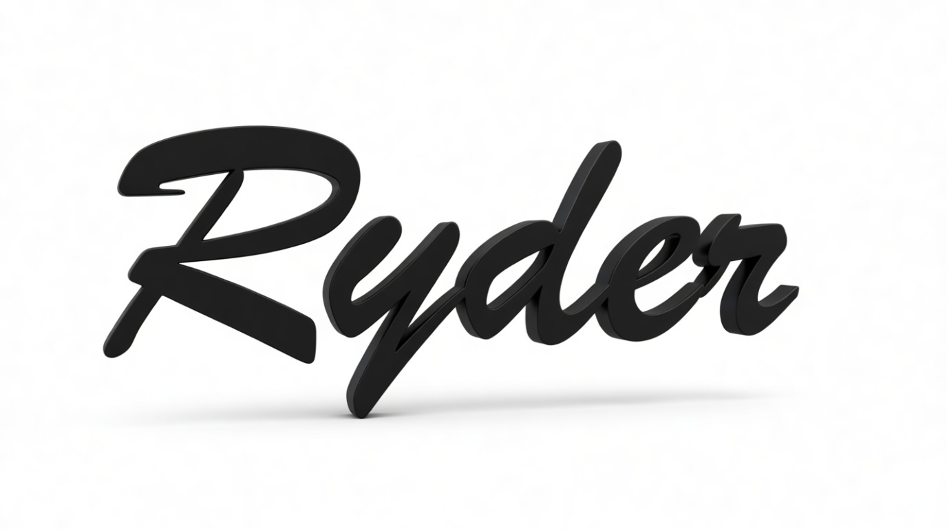 Ryder Name Sign free 3D printable STL