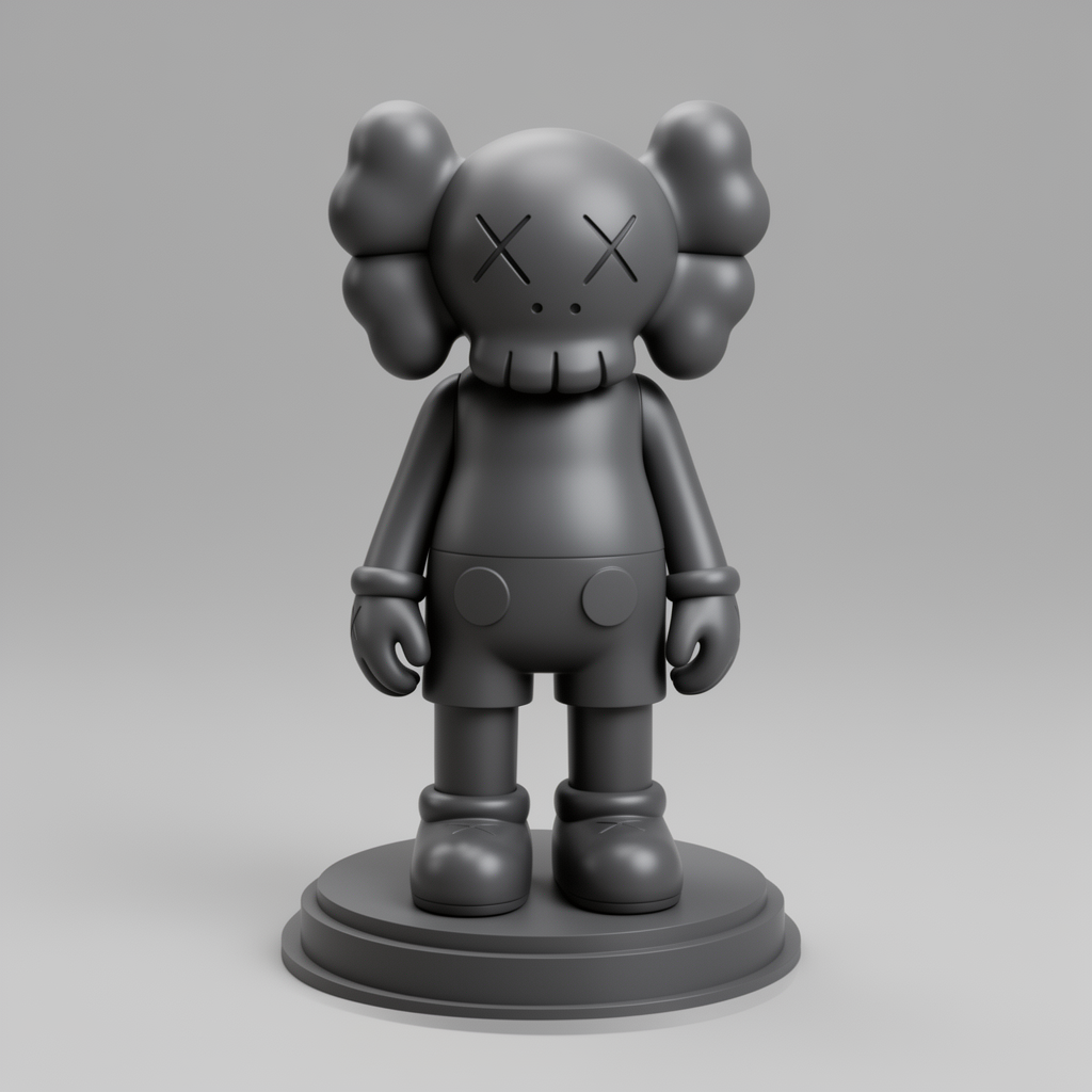 Black KAWS Figure free 3D printable STL
