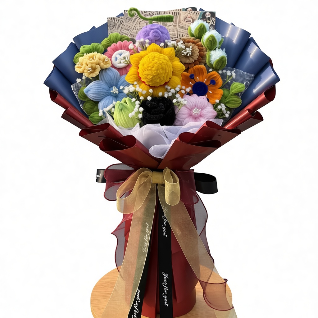 Textured Flower Bouquet Model free 3D printable STL