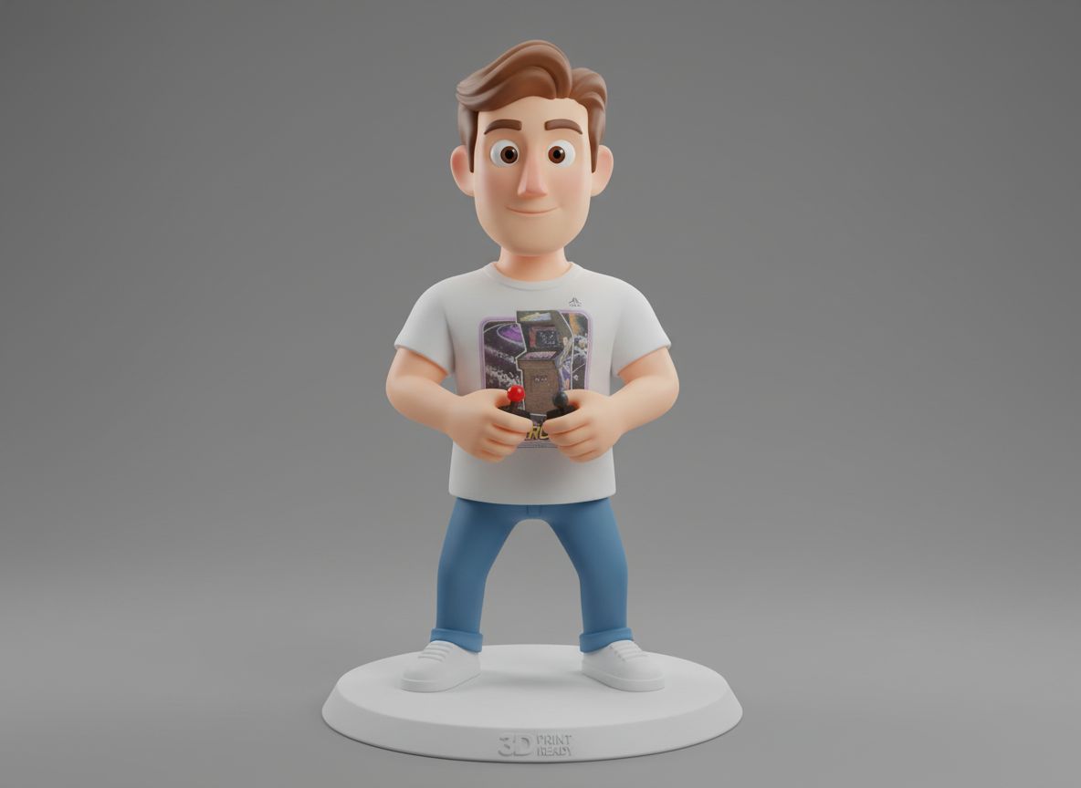 Casual Gamer Figurine free 3D printable STL
