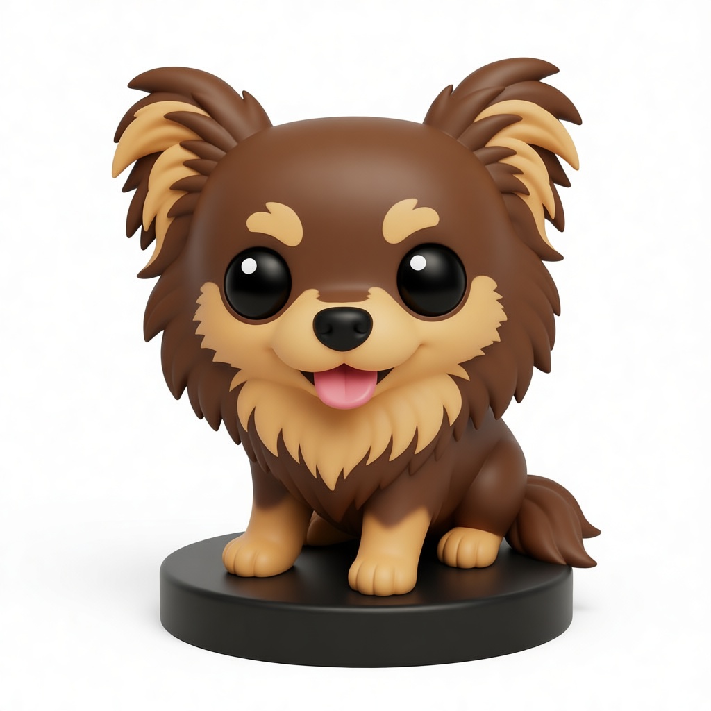 Long-Haired Chihuahua Figurine free 3D printable STL