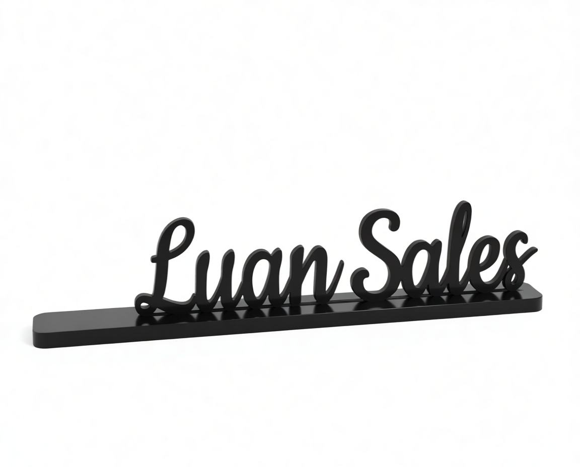 Luan Sales Nameplate free 3D printable STL