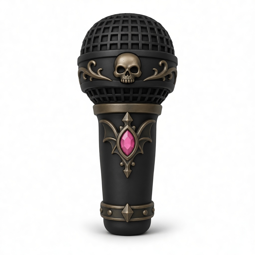 Skull Decor Microphone Model free 3D printable STL