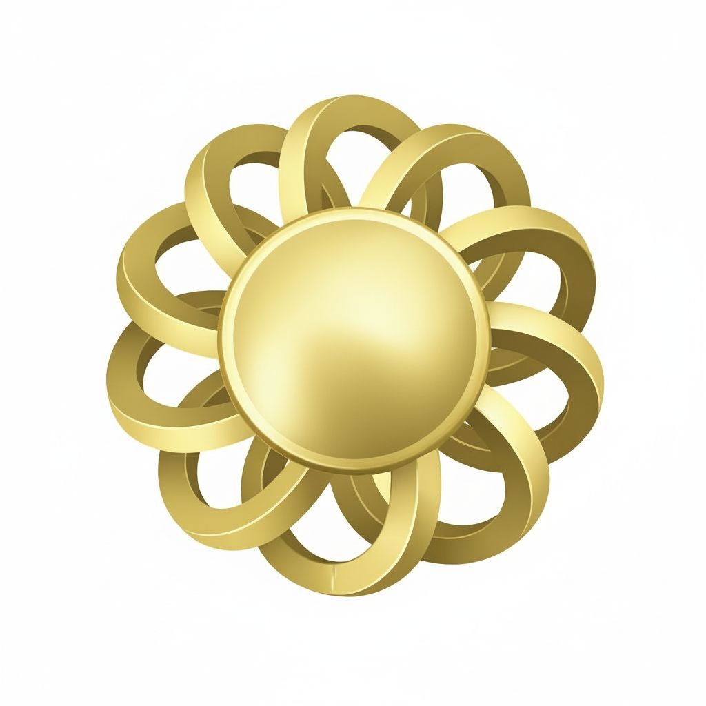 Elegant Golden Flower free 3D printable STL