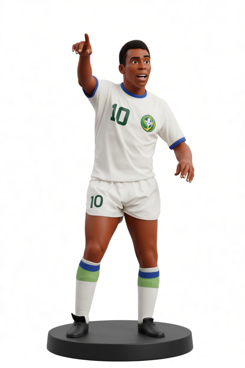 Pelé Soccer Figurine free 3D printable STL