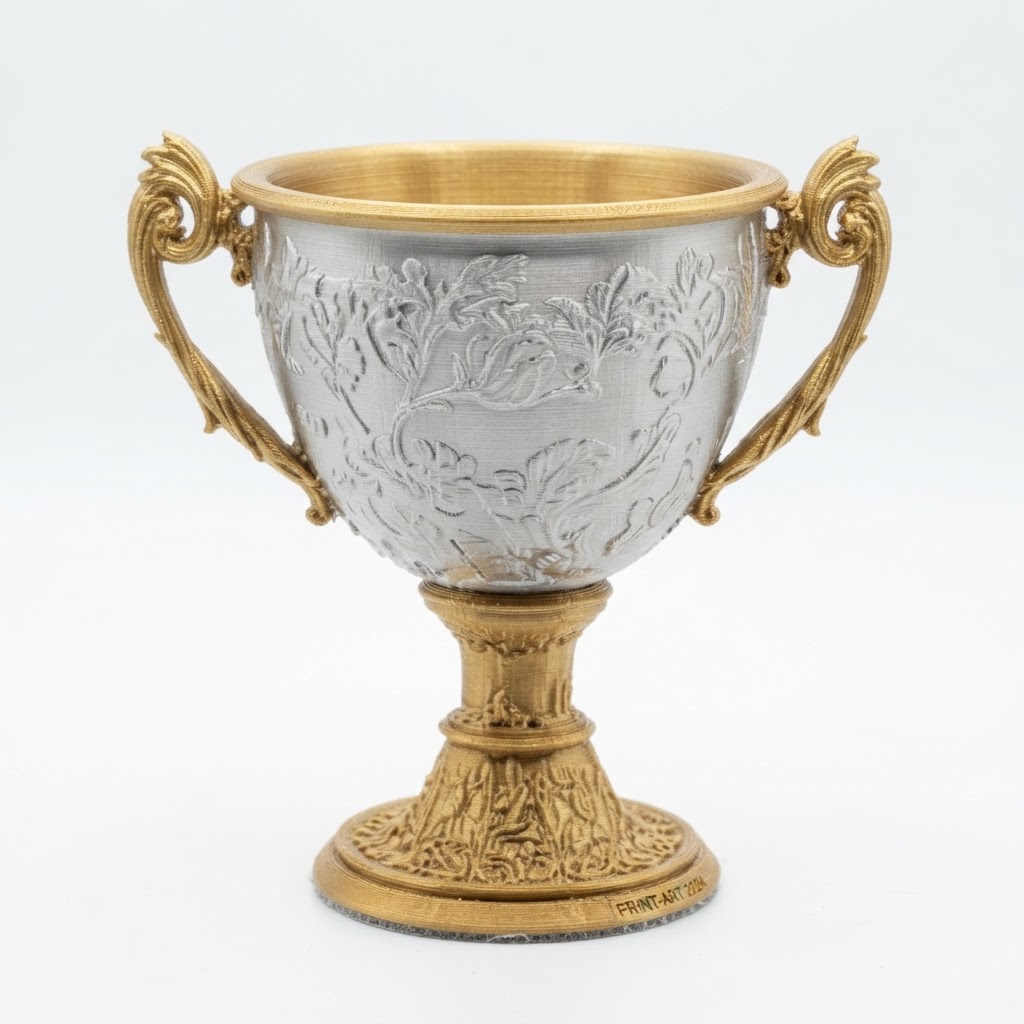 Ornate Trophy Cup free 3D printable STL