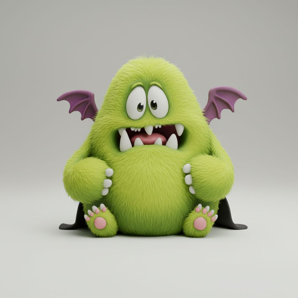 Cute Fuzzy Monster Figurine free 3D printable STL